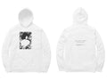Girl in Bloom Hoodie – Sketch front, poem back – White (front and back)