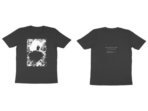 Girl in Bloom Tee – Sketch front, poem back – Black (front and back)
