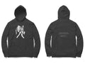 Held Hands Hoodie – Sketch front, poem back – Black (front and back)