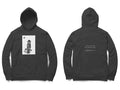 Night Figure Hoodie – Sketch front, poem back – Black (front and back)