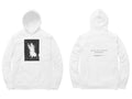 Starfield Hoodie – Sketch front, poem back – White (front and back)