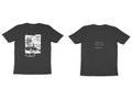 Window & Cart Tee – Sketch front, poem back – Black (front and back)