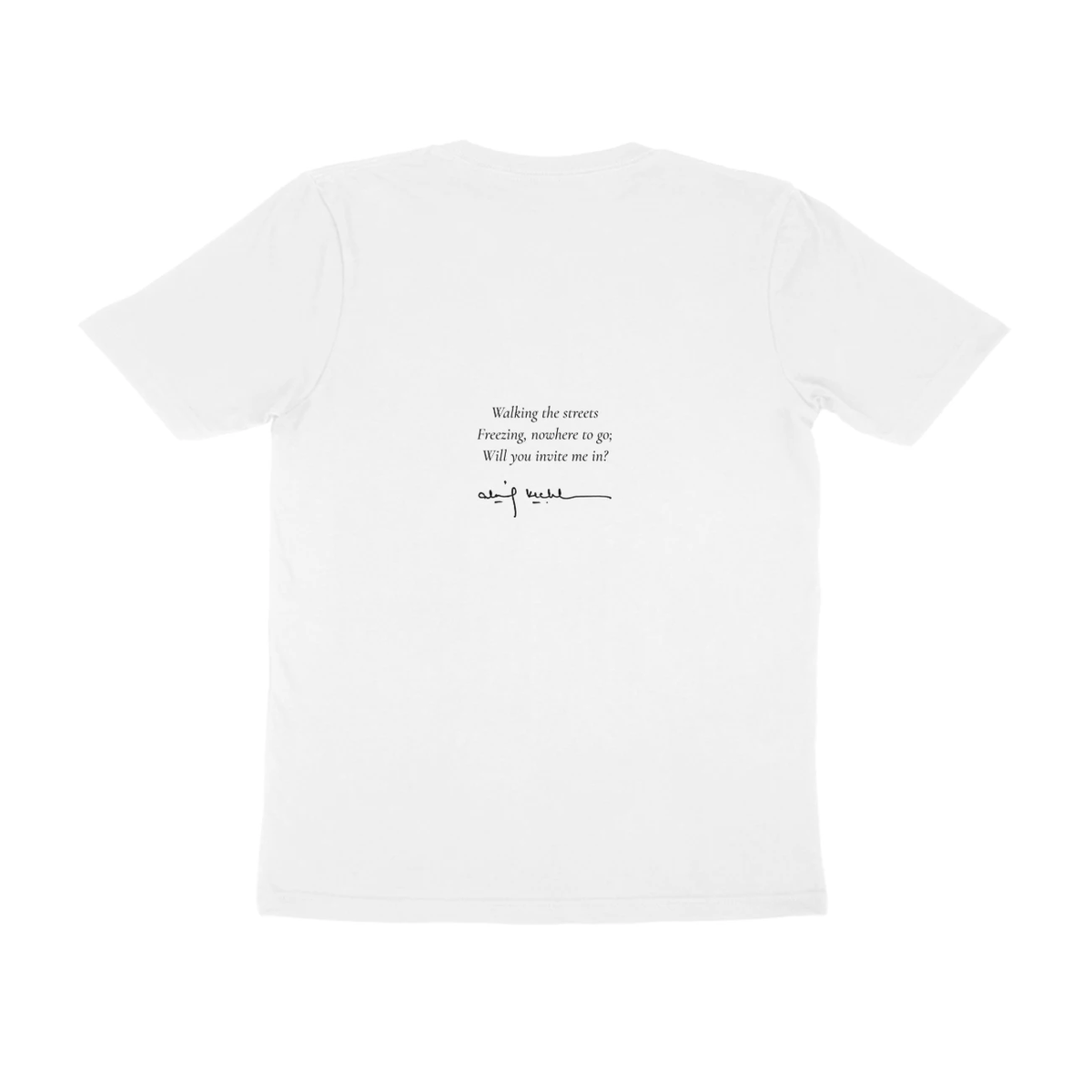 Window & Cart Tee (White): Walking the streets