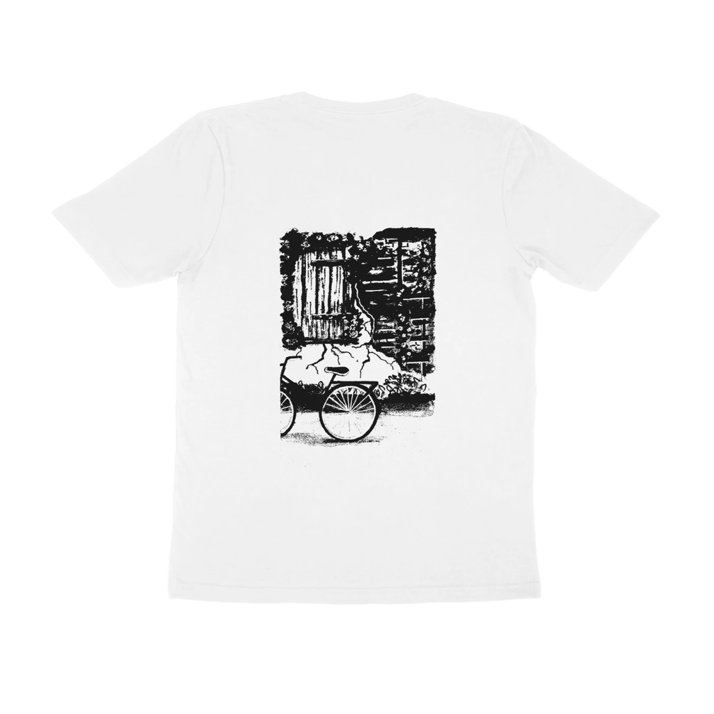 Window & Cart Tee (White, Quote front / sketch back)
